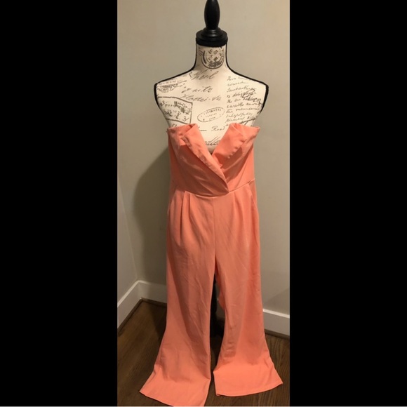 CBR women’s orange/peach lapels one piece jumpsuit - Picture 3 of 11